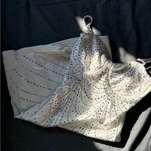 White Sparkly Mini Dress